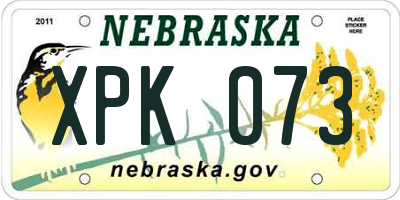 NE license plate XPK073