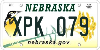NE license plate XPK079