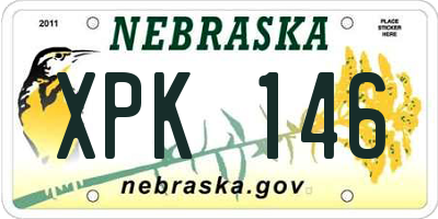 NE license plate XPK146