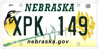 NE license plate XPK149