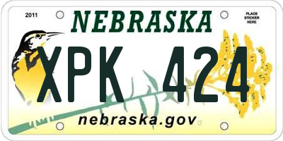 NE license plate XPK424