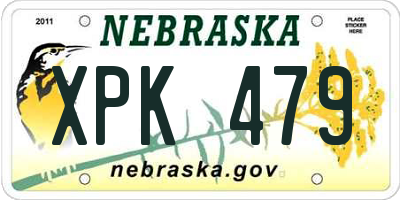 NE license plate XPK479