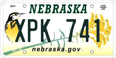 NE license plate XPK741