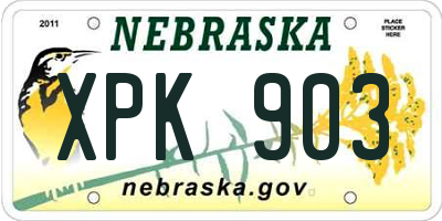NE license plate XPK903