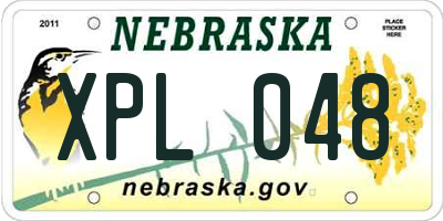 NE license plate XPL048