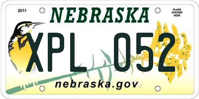 NE license plate XPL052