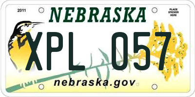 NE license plate XPL057