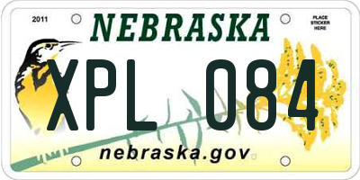 NE license plate XPL084
