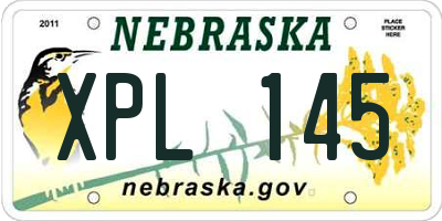 NE license plate XPL145