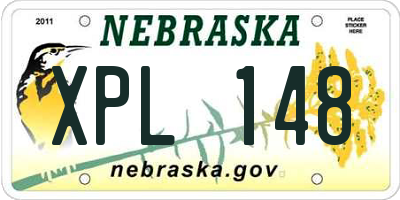 NE license plate XPL148
