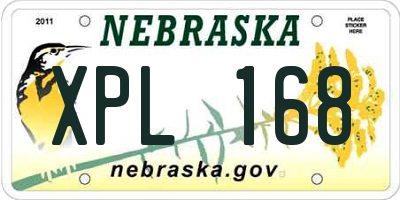 NE license plate XPL168