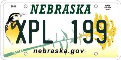 NE license plate XPL199