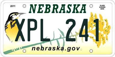 NE license plate XPL241