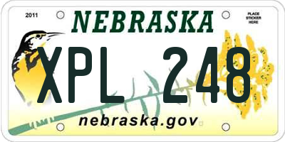 NE license plate XPL248