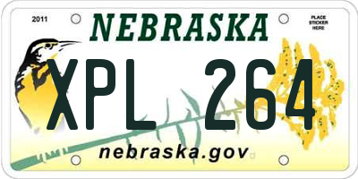 NE license plate XPL264