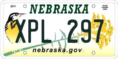 NE license plate XPL297