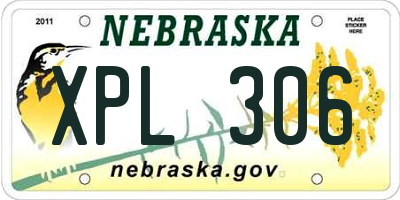 NE license plate XPL306