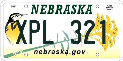 NE license plate XPL321