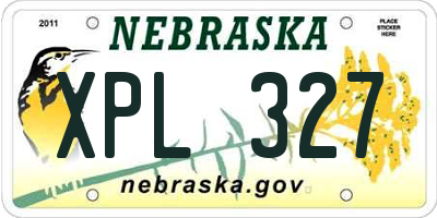 NE license plate XPL327
