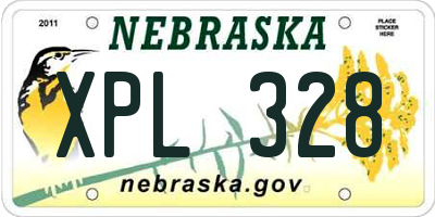 NE license plate XPL328