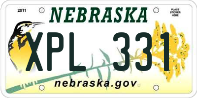 NE license plate XPL331