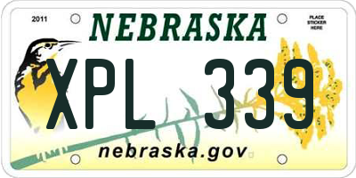 NE license plate XPL339