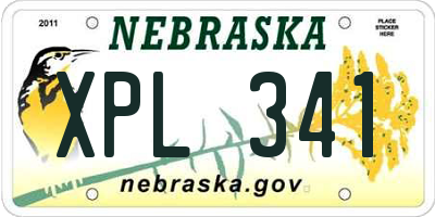 NE license plate XPL341