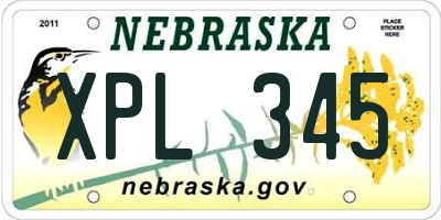 NE license plate XPL345