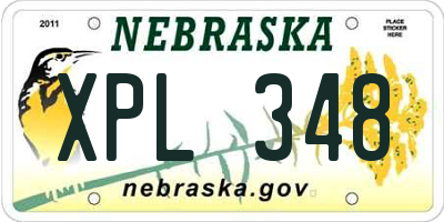 NE license plate XPL348