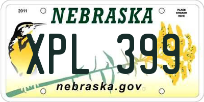 NE license plate XPL399