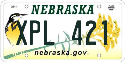 NE license plate XPL421