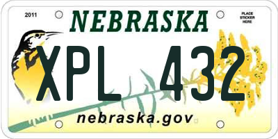 NE license plate XPL432