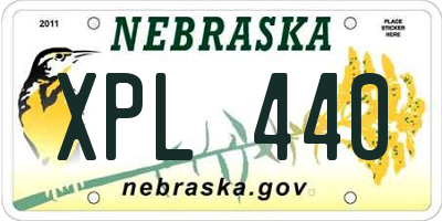 NE license plate XPL440