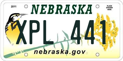 NE license plate XPL441