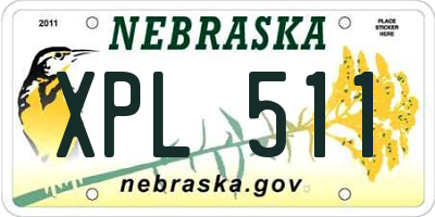 NE license plate XPL511