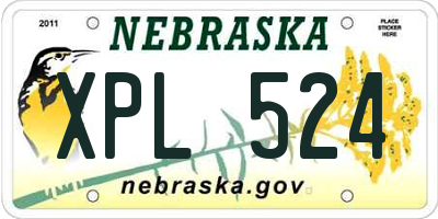 NE license plate XPL524