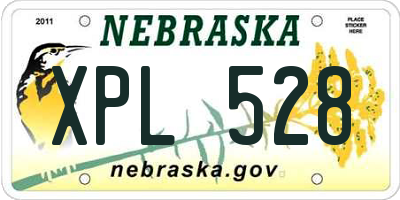 NE license plate XPL528