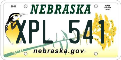 NE license plate XPL541