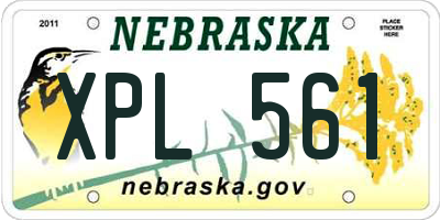 NE license plate XPL561