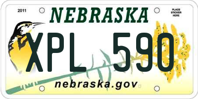 NE license plate XPL590