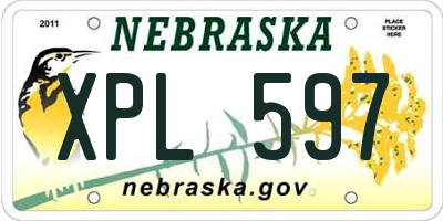 NE license plate XPL597