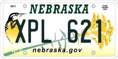 NE license plate XPL621