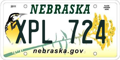NE license plate XPL724