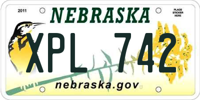 NE license plate XPL742