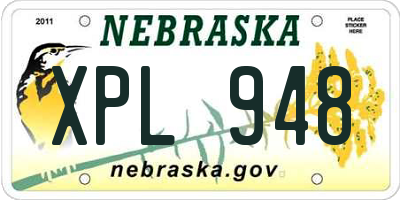 NE license plate XPL948
