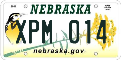 NE license plate XPM014
