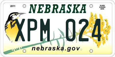 NE license plate XPM024