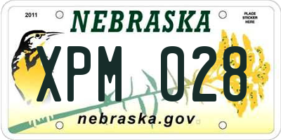 NE license plate XPM028