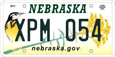 NE license plate XPM054