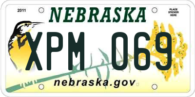 NE license plate XPM069
